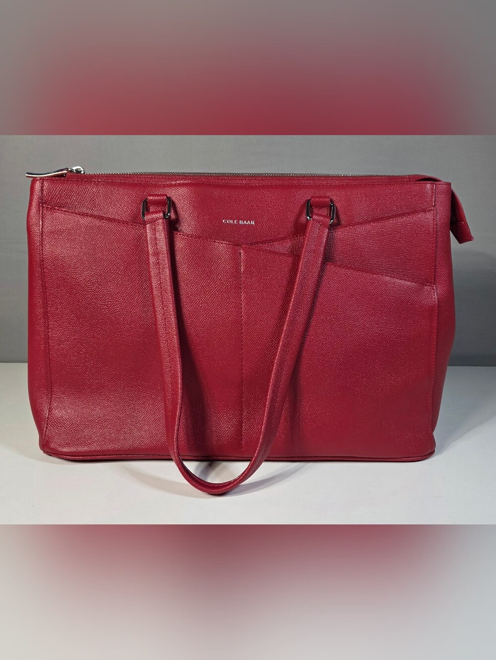 Cole Haan x American Airlines Limited Edition Red Leather Business Brief Tote